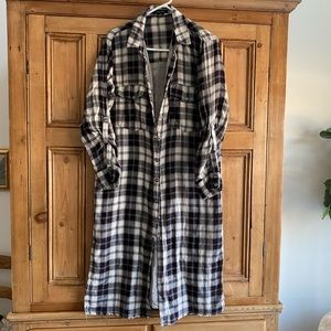 Long Plaid Sanctuary Lightweight Cardigan